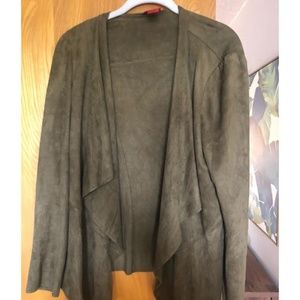 Suede Green Cardigan